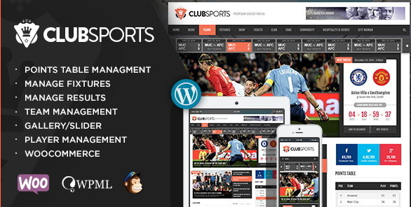 club sports Tema WordPress