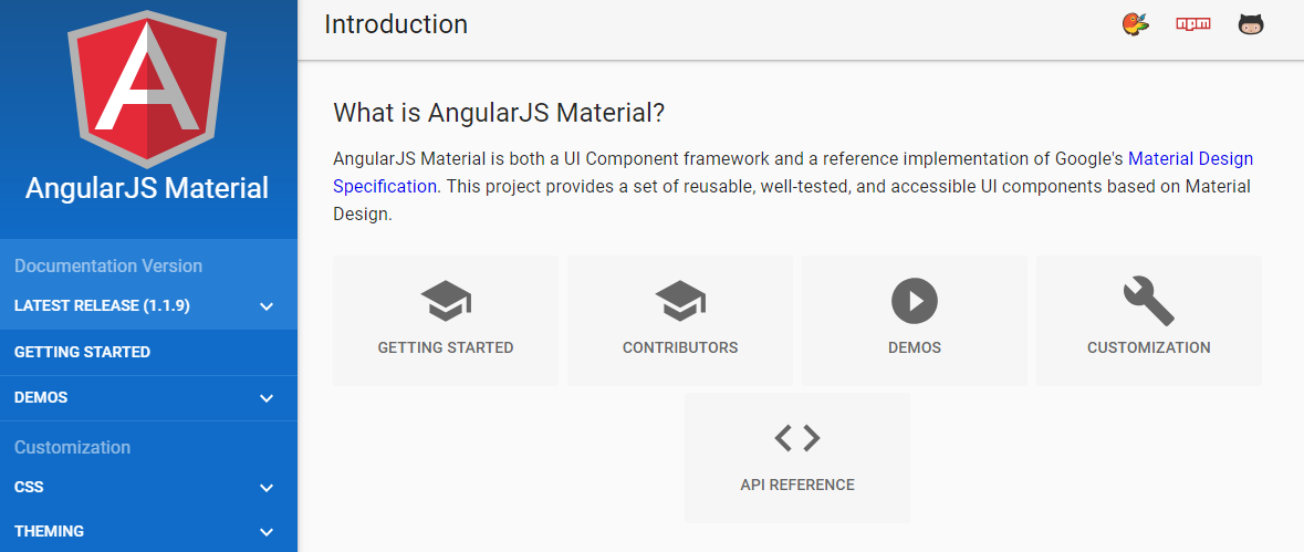 Angular JS Material